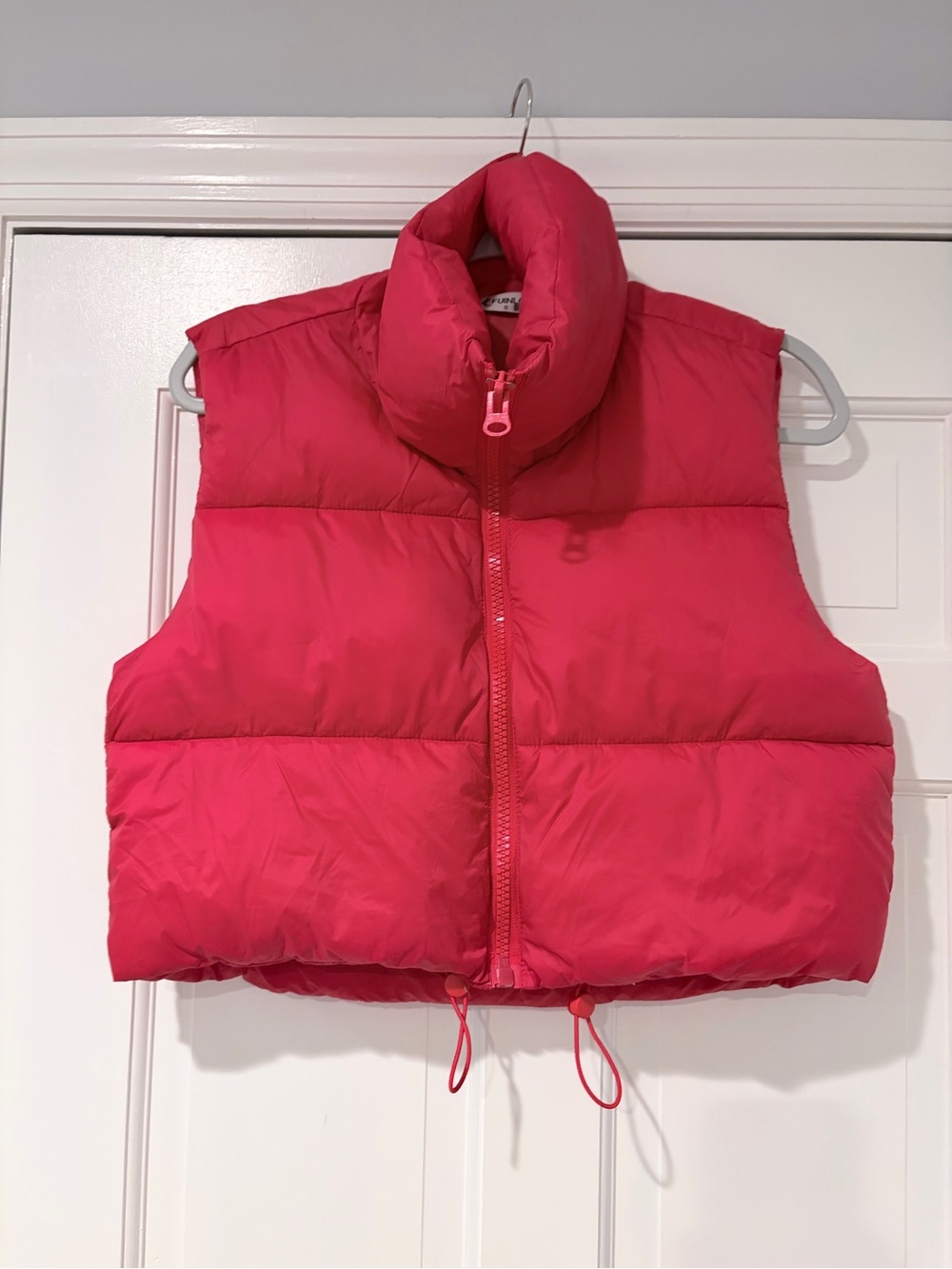 Bright Red  Puffer Vest - Lightweight Winter Layer small
